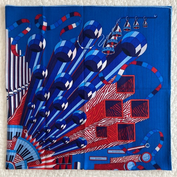 Hermes Point d’Orgue Cashmere Silk Shawl Scarf - Picture 7 of 16